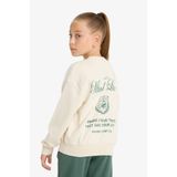 DeFacto Relax Fit Bisiklet Yaka Sırt Baskılı Sweatshirt Kız Çocuk E6759A825AU