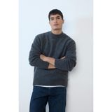 Defacto Relax Fit Bisiklet Yaka Triko Kazak, 2XL, E8390AX24CW, Antrasit-AR4, Erkek, XXL