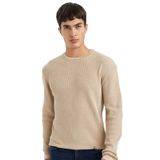 DeFacto Relax Fit Bisiklet Yaka Triko Kazak, M, D3290AX24AU, Bej-BG300, Erkek