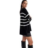 DeFacto Relax Fit Bisiklet Yaka Tunik Siyah XXL