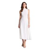 DeFacto Relax Fit Bürümcük Midi Elbise, 42, H0859AX26SP, Beyaz-WT46, Kadın