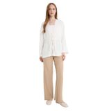 DeFacto Relax Fit Bürümcük Tesettür Pantolon, XL, E3436AX25SM, Bej-BG352, Kadın