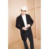 DeFacto Relax Fit Ceket Yaka Düğmeli Cepli Kışlık Kaşe Parka, XXL, Relax Fit Ceket Yaka Düğmeli Cepli Kışlık Kaşe Parka, Siyah, Erkek
