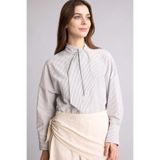 DeFacto Relax Fıt Çizgili Poplin Uzun Kollu Tunik H4225AX26SP