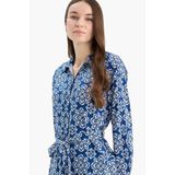 Defacto Relax Fit Desenli Viskon Uzun Kollu Tunik D9753AX25SM, 2XL Lacivert-NV30, XXL