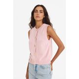 DeFacto Relax Fit Düğmeli Triko Süveter, S/M, F7162AX25HS, Pembe-PN189, Kadın