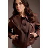 DeFacto Relax Fit Gabardin Trençkot, M, Relax Fit Gabardin Trençkot, Kahve-BN192, Kadın