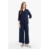 DeFacto Relax Fit Geniş Paça Kapri Lacivert, 36, G1552AX25HS, Lacivert-NV243, Kadın