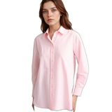 DeFacto Relax Fit Gömlek Yaka Poplin Tunik, L, D7341AX26SP, Pembe-PN186, Kadın