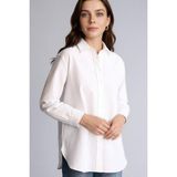DeFacto Relax Fit Gömlek Yaka Poplin Uzun Kollu Tunik D7341AX26SP - Beyaz-WT32 - 2XL