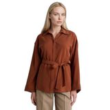 DeFacto Relax Fit Gömlek Yaka Uzun Kollu Gömlek, XL, G9137AX26SP, Haki-KH211, Kadın