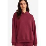 DeFacto Relax Fit Kapüşonlu Basıc Kalın Sweatshirt, L, D9935AX25WN, Bordo-BR115, kadın