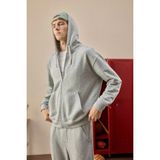 DeFacto Relax Fit Kapüşonlu İçi Yumuşak Tüylü Kalın Kumaş Fermuarlı Sweatshirt D7599AX26AU - XL - Gri-GR210