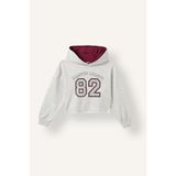 DeFacto Relax Fıt Kapüşonlu Slogan Baskılı Sweatshirt Kumaşı Sweatshirt Kız Çocuk