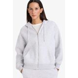 Defacto Relax Fit Kapüşonlu Sweatshirt, 2XL, C1809AX26SP, Gri-GR93, Kadın, XXL