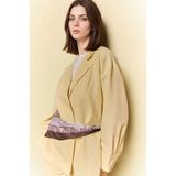 DeFacto Relax Fit Keten Karışımlı Uzun Kollu Tunik H3746AX26SM - Sarı - 40