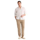 DeFacto Relax Fit Kısa Paça Keten Görünümlü Beli Bağcıklı Lastikli Cepli Pantolon, 30, E4790AX25AU, Kahve-BN295, Erkek