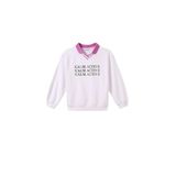 DeFacto Relax Fit Kontrast Polo Yaka Baskılı Sweatshirt Kız Çocuk