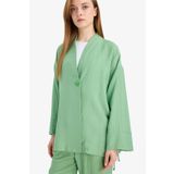 DeFacto Relax Fit Krinkıl Kumaş Uzun Kollu Kimono Tunik E1109AX25SM
