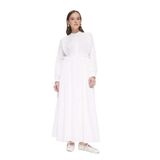 DeFacto Relax Fit Kuşaklı Maxi Elbise, 42, F1382AX25SMER105-218052, Ekru, Kadın