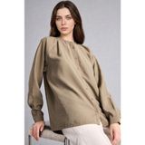 DeFacto Relax Fit Modal Uzun Kollu Açık Haki Tunik H5279AX26SM - Haki-KH474