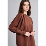 DeFacto Relax Fıt Modal Uzun Kollu Kahverengi Tunik H5279AX26SM