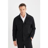 DeFacto Relax Fit Polo Yaka Çıtçıtlı Cepli Gömlek Ceket D7281AX25SP