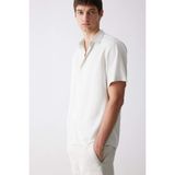 DeFacto Relax Fit Polo Yaka Pamuklu Yazlık Kısa Kollu Gömlek, XL, D8875AX25SM, Bej-BG686, Erkek