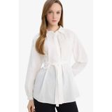 Defacto Relax Fit Poplin Gömlek Tunik G7704ax26spwt32 Beyaz-wt32