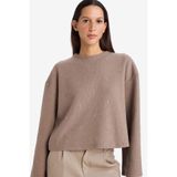 DeFacto Relax Fit Tişört Kahverengi, M, G8778AX25WN, Kahve-BN570, Kadın