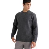 DeFacto Relax Fit Triko Kazak, XL, E8390AX25CW, Antrasit, Erkek