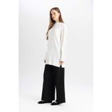 Defacto Relax Fit Triko Pantolon Beli Lastikli Basic Düz Geniş Paça Y1325AZ24AUBK81 Siyah