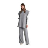 DeFacto Relax Fit Triko Pantolon Beli Lastikli Geniş Paça, M, Y1325AZ24AU, Gri-GR422, Kadın
