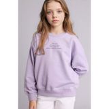 DeFacto Relax Fit Uzun Kollu Pamuklu Baskılı Sweatshirt Kız Çocuk E6782A826SP - Mor-PR308 - 11 - 12 Yaş