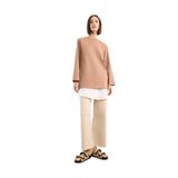 DeFacto Relax Fit Yarı Elastik Bantlı Bel Poplin Tesettür Kapatıcı Etek, 42, F8527AX25SM, Beyaz-WT34, Kadın