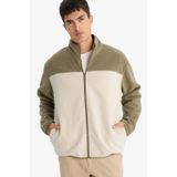 Defacto Relax Fit Yarım Balıkçı Yaka Fermuarlı Polar Hırka F0449ax25aukh401 Haki-kh401