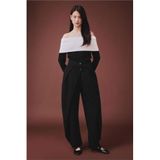 DeFacto Relax Fit Yüksek Bel Pantolon, 38, H5588AX26SP, Siyah-BK81, Kadın