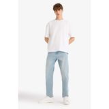 DeFacto Relax Tapered Fit Dar Paça Jean Pantolon, 28/30, F8403AX25AU, Mavi, Erkek