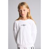 DeFacto Relaxed Fit Bisiklet Yaka Kol Kesik Detaylı Baskılı Sweatshirt Kız Çocuk