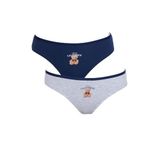 DeFacto Ribana 2'li Brief Külot, 2XL, F6084AX25AU, Lacivert-NV241, kadın