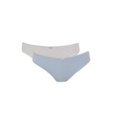 DeFacto Ribana 2'li Brief Külot, S, G8496AX26SP, Mavi-BE772, kadın
