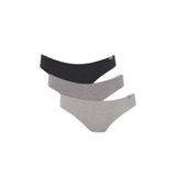 DeFacto Ribana 3'lü Brief Külot, XL, D6404AX26SP, Antrasit-AR163, kadın