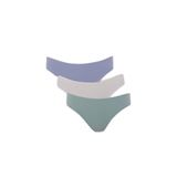 DeFacto Ribana 3'lü Slip Külot, 2XL, H0188AX26SP, Mavi-BE570, kadın