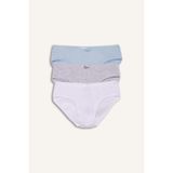 DeFacto Ribana 3'lü Slip Külot Kız Çocuk, 5-6 Yaş, H0164A826SP, Beyaz-WT34, kız-çocuk