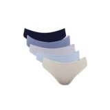 DeFacto Ribana 5'li Brief Külot, L, F2123AX26SP, Mavi-BE771, kadın