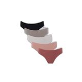 DeFacto Ribana 5'li Slip Külot, L, H0189AX26SP, Gri, kadın