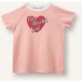 DeFacto Ribana Kısa Kollu Tişört Kız Bebek H4858A526SM - Pembe-PN113 - 5 - 6 Yaş