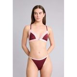 DeFacto Saten Brazilian Külot, L, G1140AX26SP, Bordo-BR205, kadın
