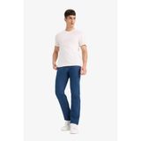 DeFacto Sergio Regular Fit Düz Paça Jean Pantolon, 36/32, F1875AX25AU, Mavi-NM34, Erkek