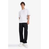 DeFacto Sergio Regular Fit Normal Kalıp Normal Bel Boru Paça Jean Pantolon, 38/32, E6111AX25AU, Siyah, Erkek